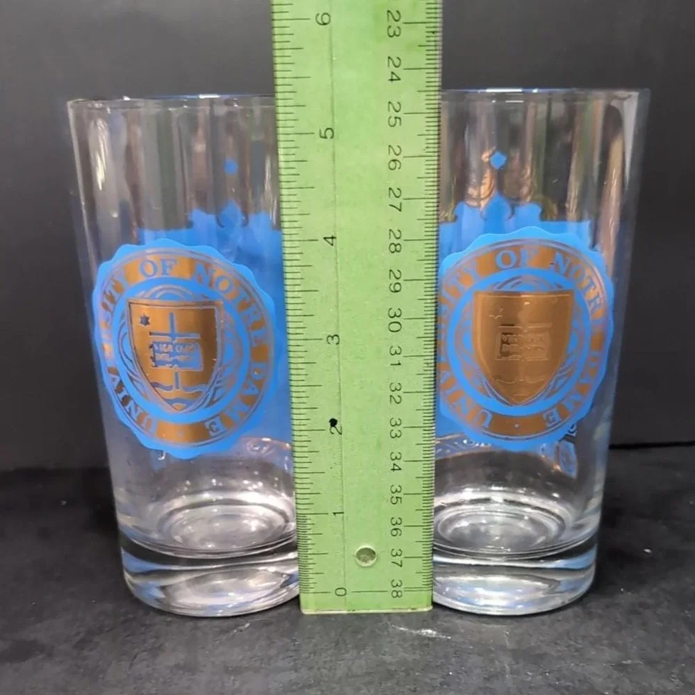 Notre Dame Souvenir Tumblers, Set of 2, Victory March Lyrics‎ Design, Glassware